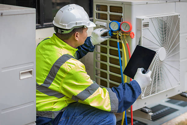 Professional Hvac technician working in Hanna, IN